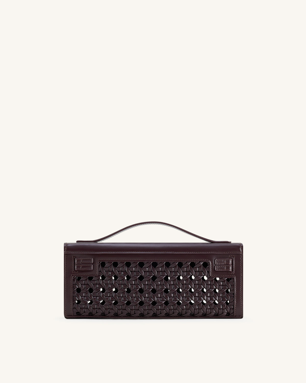 Bria Structured Top Handle Bag - Dark Red - view 3