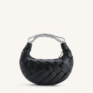 Orla Weave Handbag - Black - view 1