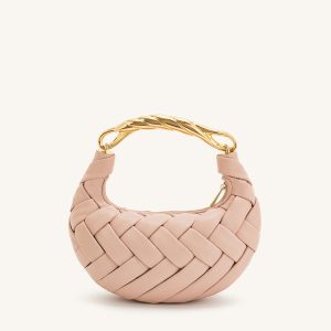 Orla Weave Handbag - Pink Beige
