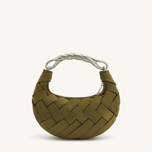 Orla Weave Handbag - Dark Olive