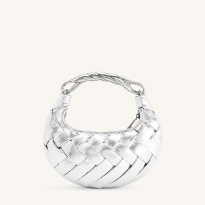 Orla Weave Handbag - Silver - view 1