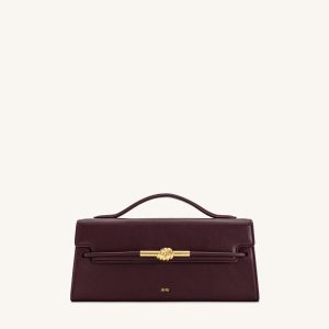 Lena Metal Rope Knot Top Handle Bag - Deep Claret - view 1