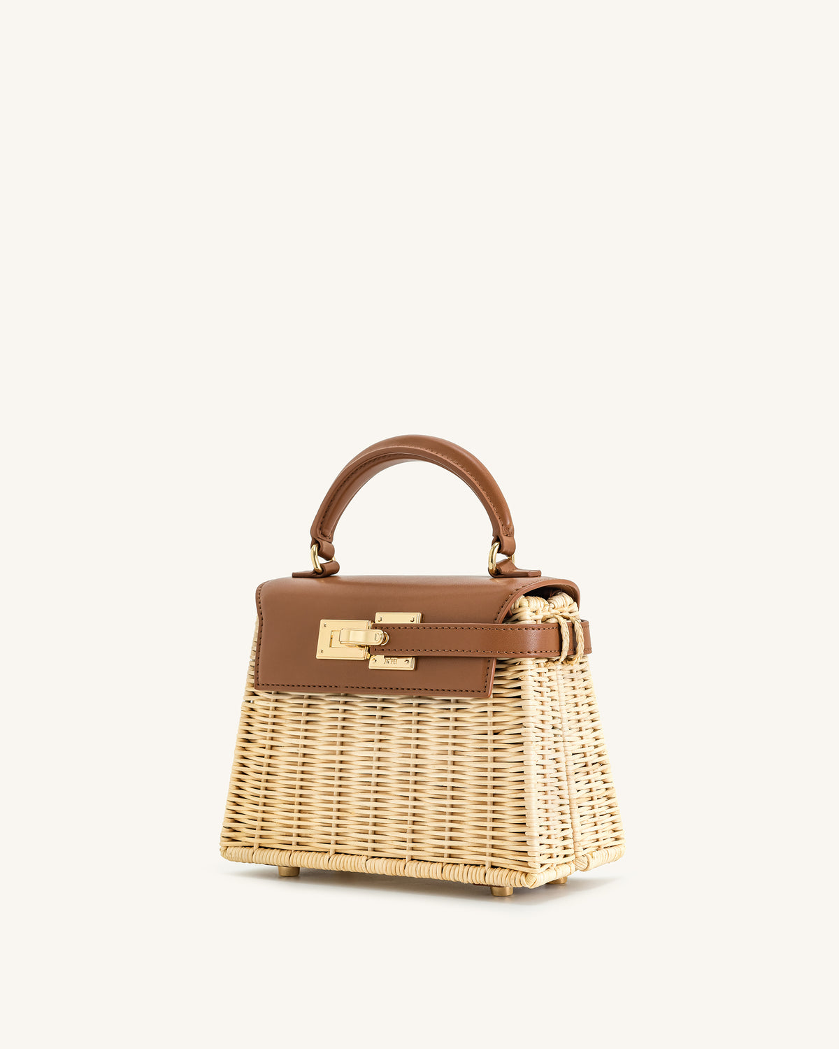 Elise Natural Rattan Weaving Handbag - Brown Rattan - view 2