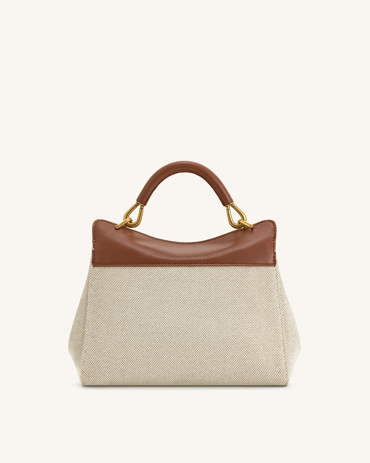Lucia Classic Top Handbag - Brown Canvas - view 4