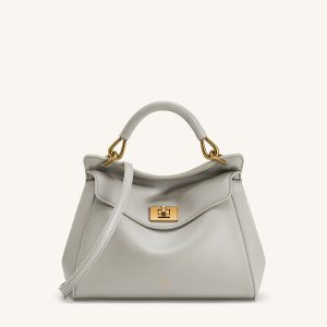 Lucia Classic Top Handle Bag - Light Gray - view 1