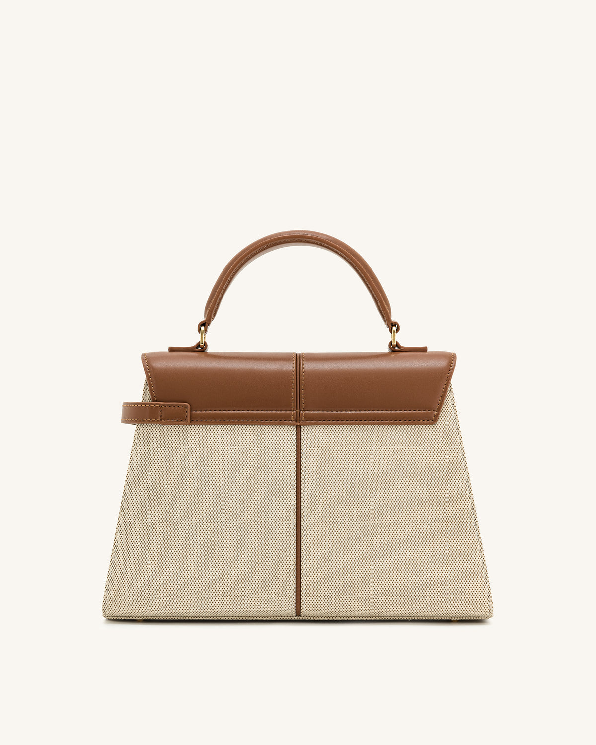 Elise Large Top Handle Bag - Brown Canvas - view 3