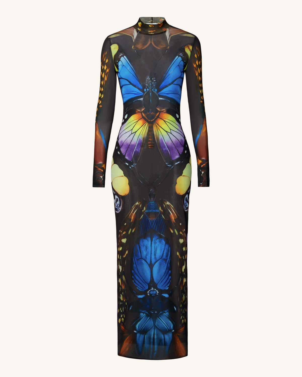 Butterfly Mesh Maxi Dress - Multicolor - view 2
