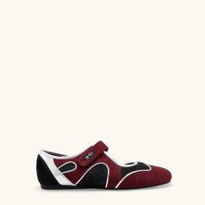 Zoe Mary Janes Flats – Burgundy Black - view 1