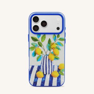 Lemon Vase Art Phone Case - Blue - view 1