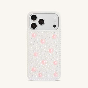 Pearl Star Embellished Phone Case - White - view 1