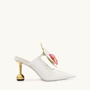 Sofia Orchid Sphere Heel Mules - White - view 1