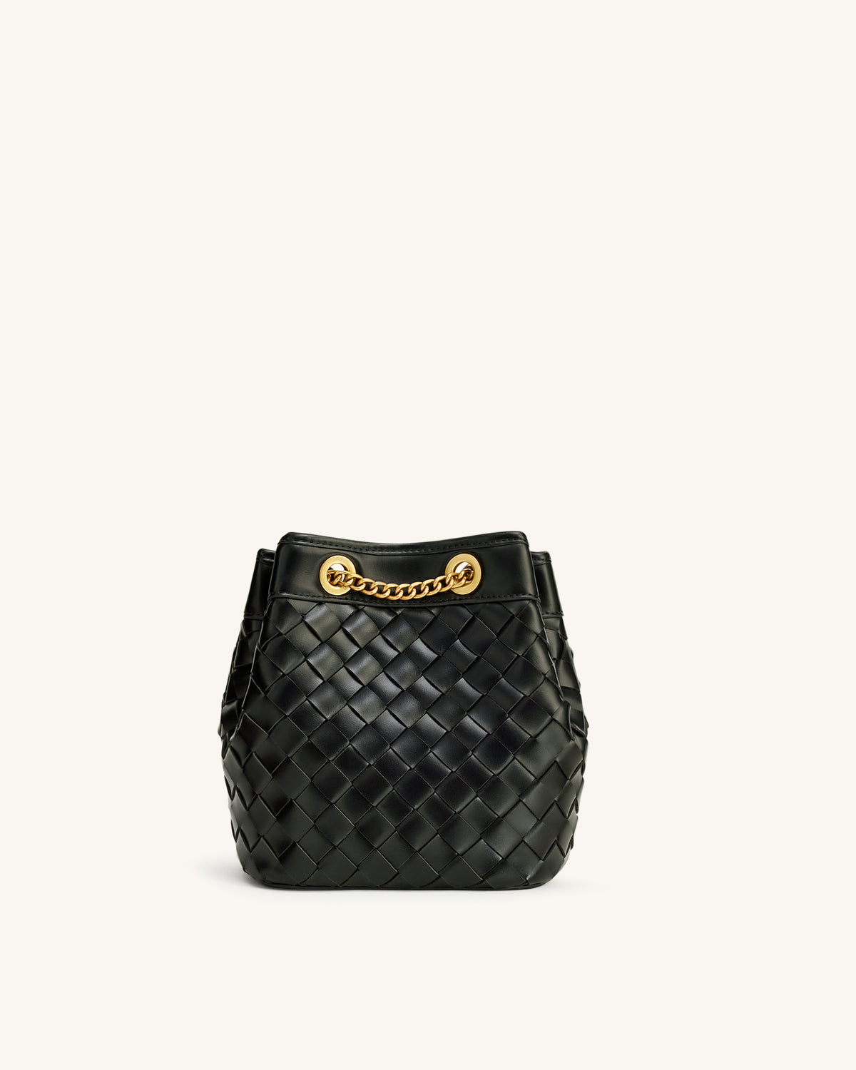 Yara Hand-Woven Bucket Bag - Black - view 3