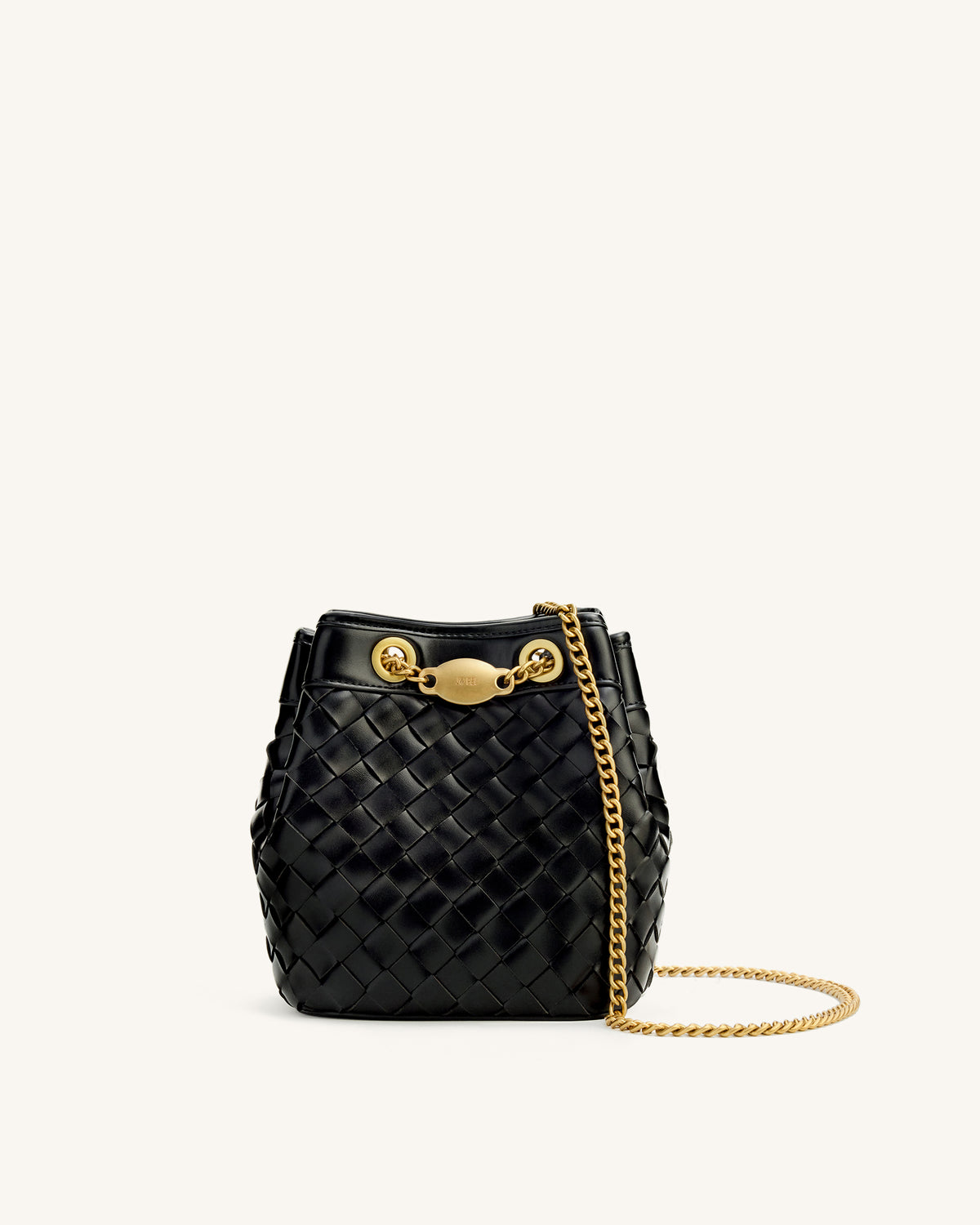 Yara Hand-Woven Bucket Bag - Black - view 1