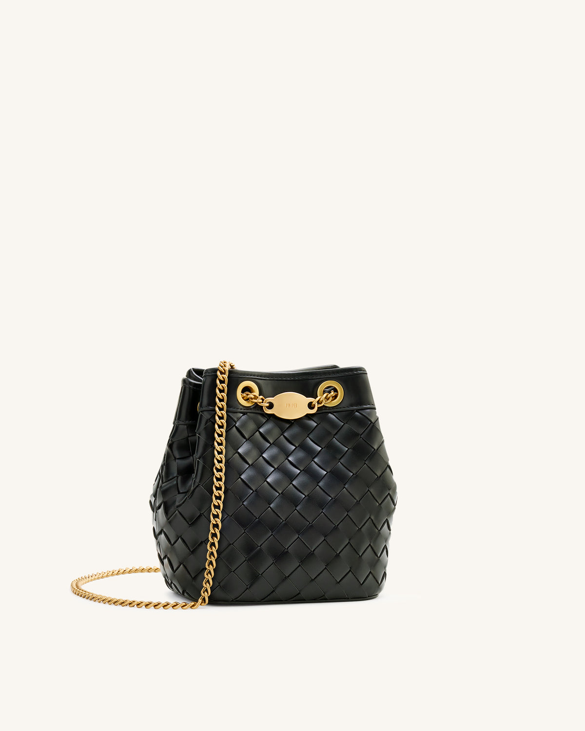 Yara Hand-Woven Bucket Bag - Black - view 2