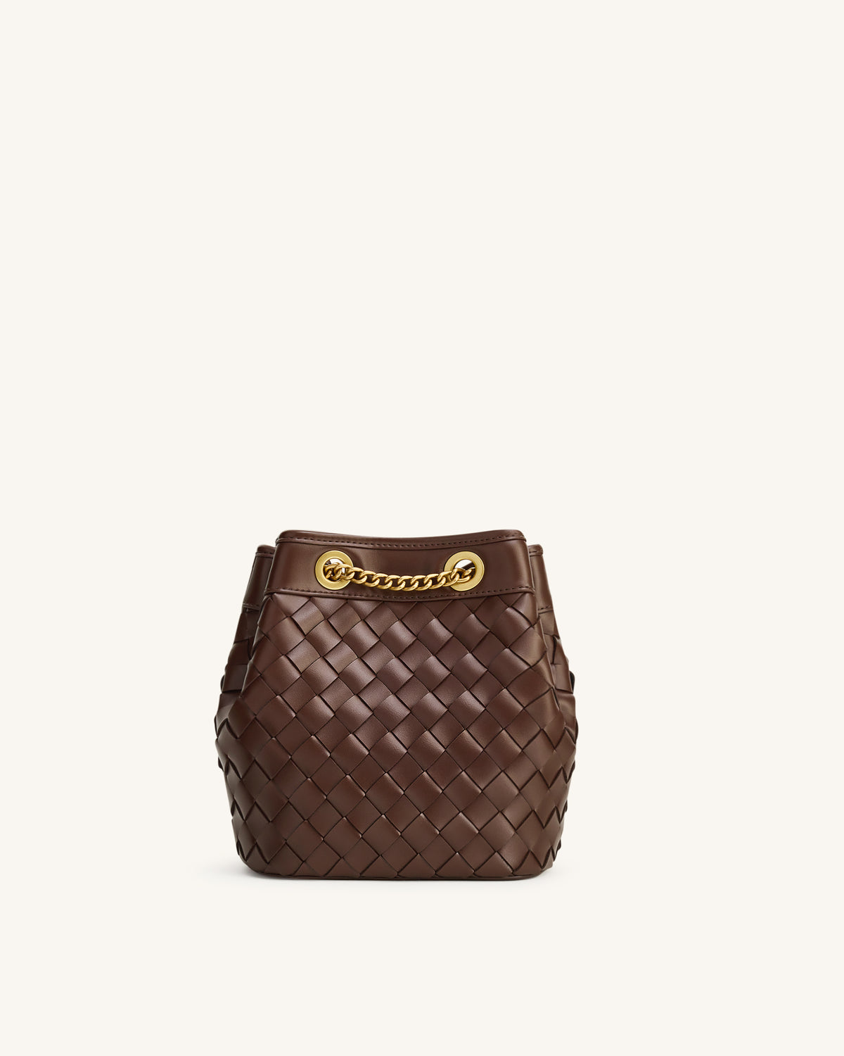 Yara Hand-Woven Bucket Bag - Dark Brown - view 4