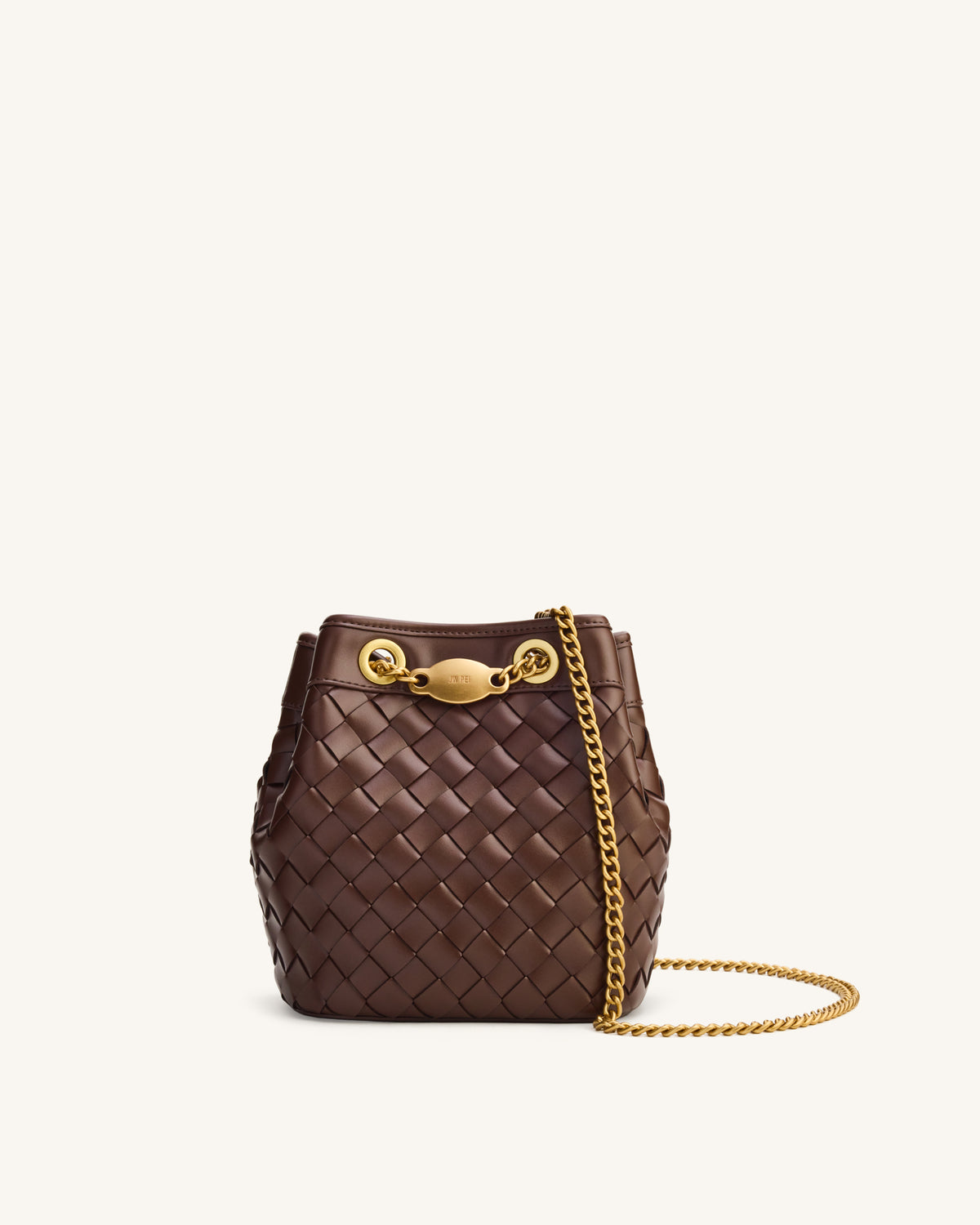 Yara Hand-Woven Bucket Bag - Dark Brown - view 1