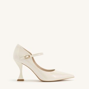 Thalina Patent Leather Pumps - Beige - view 1