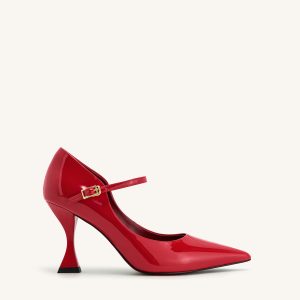 Thalina Patent Leather Pumps - Red - view 1