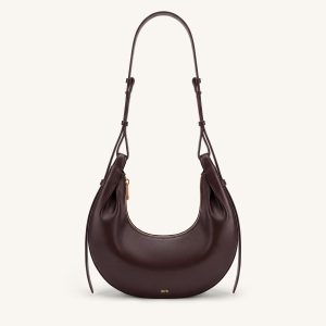 Sharon Crescent Crossbody Bag - Dark Brown - view 1
