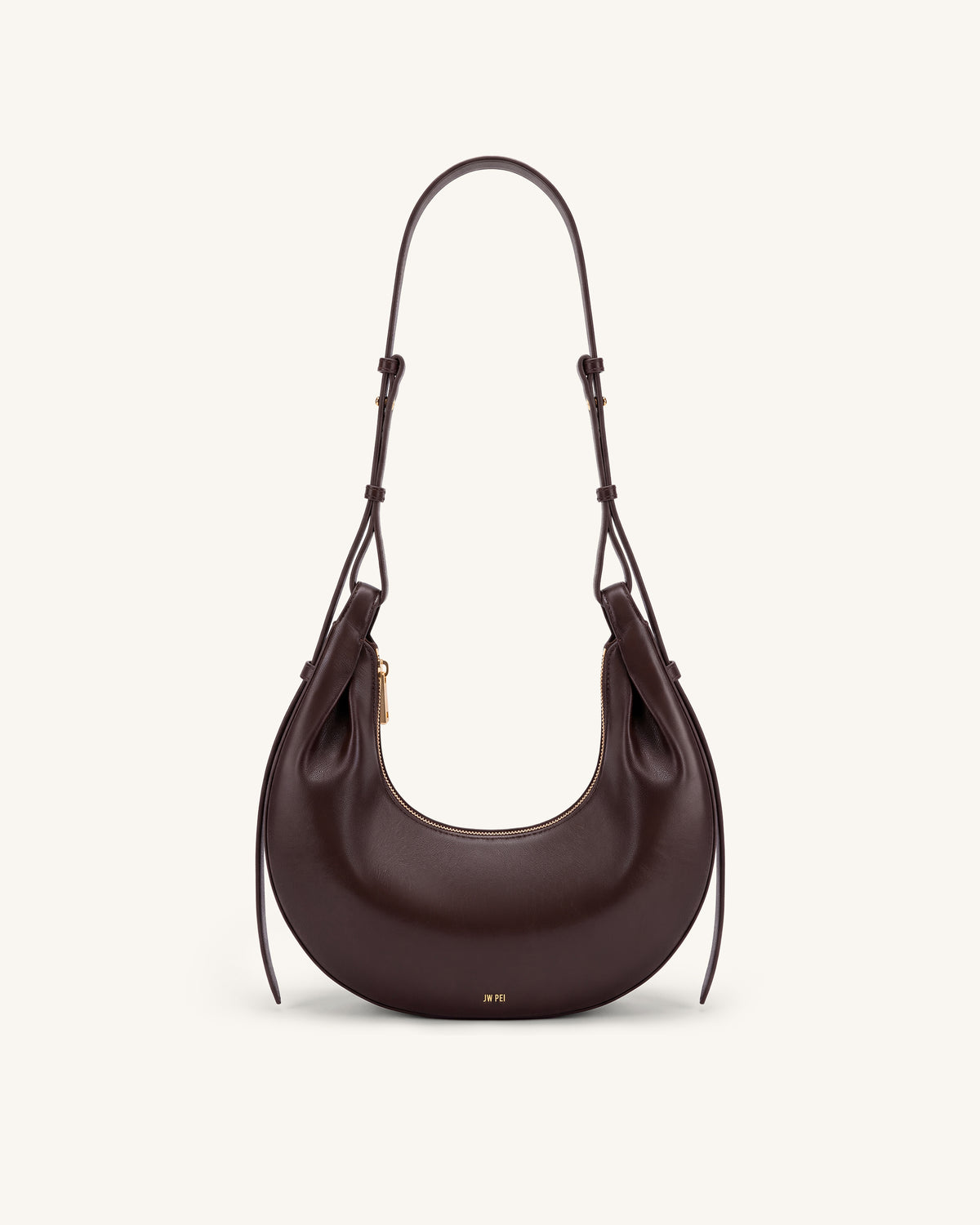 Sharon Crescent Crossbody Bag - Dark Brown - view 1