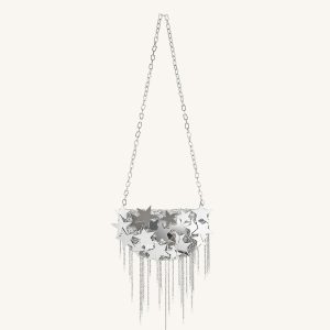 Anika Star-Embellished Chain Bag - Silver - view 1
