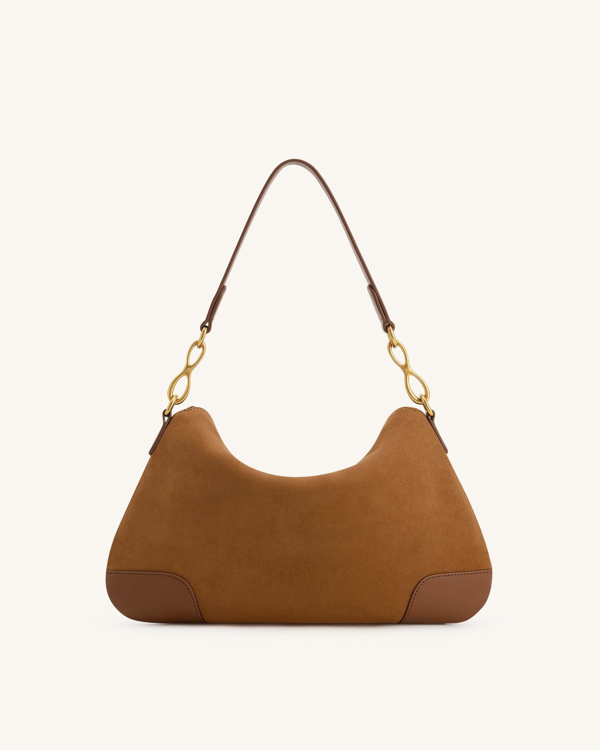 Jayla Faux Suede Metal Pendant Embellished Shoulder Bag - Brown - view 3