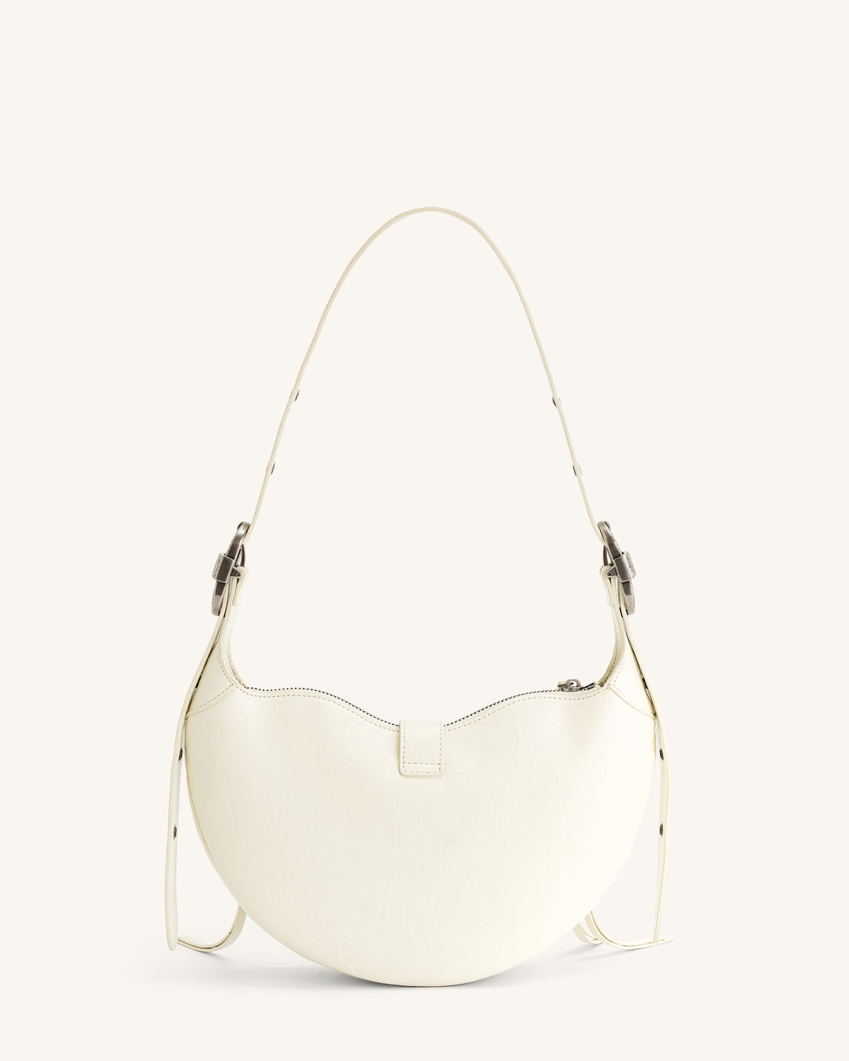 Tessa Crushed Shoulder Bag - White - view 4
