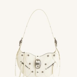 Tessa Crushed Shoulder Bag - White - view 1