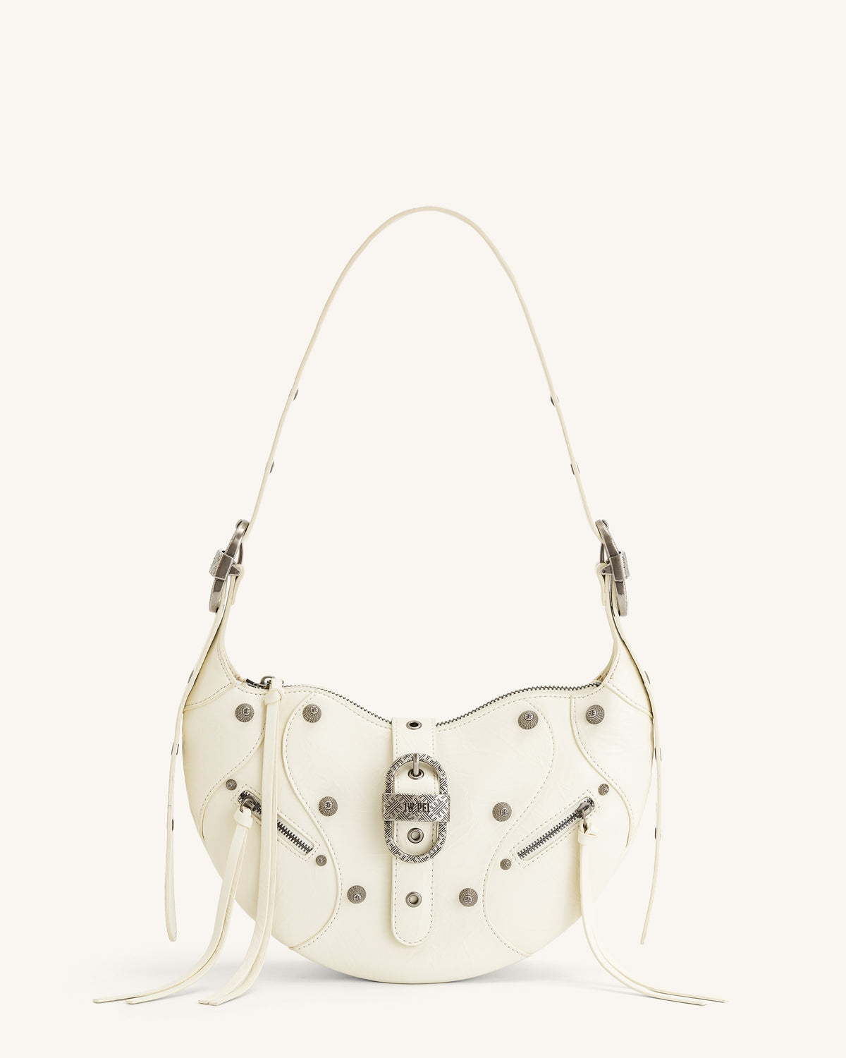 Tessa Crushed Shoulder Bag - White - view 1