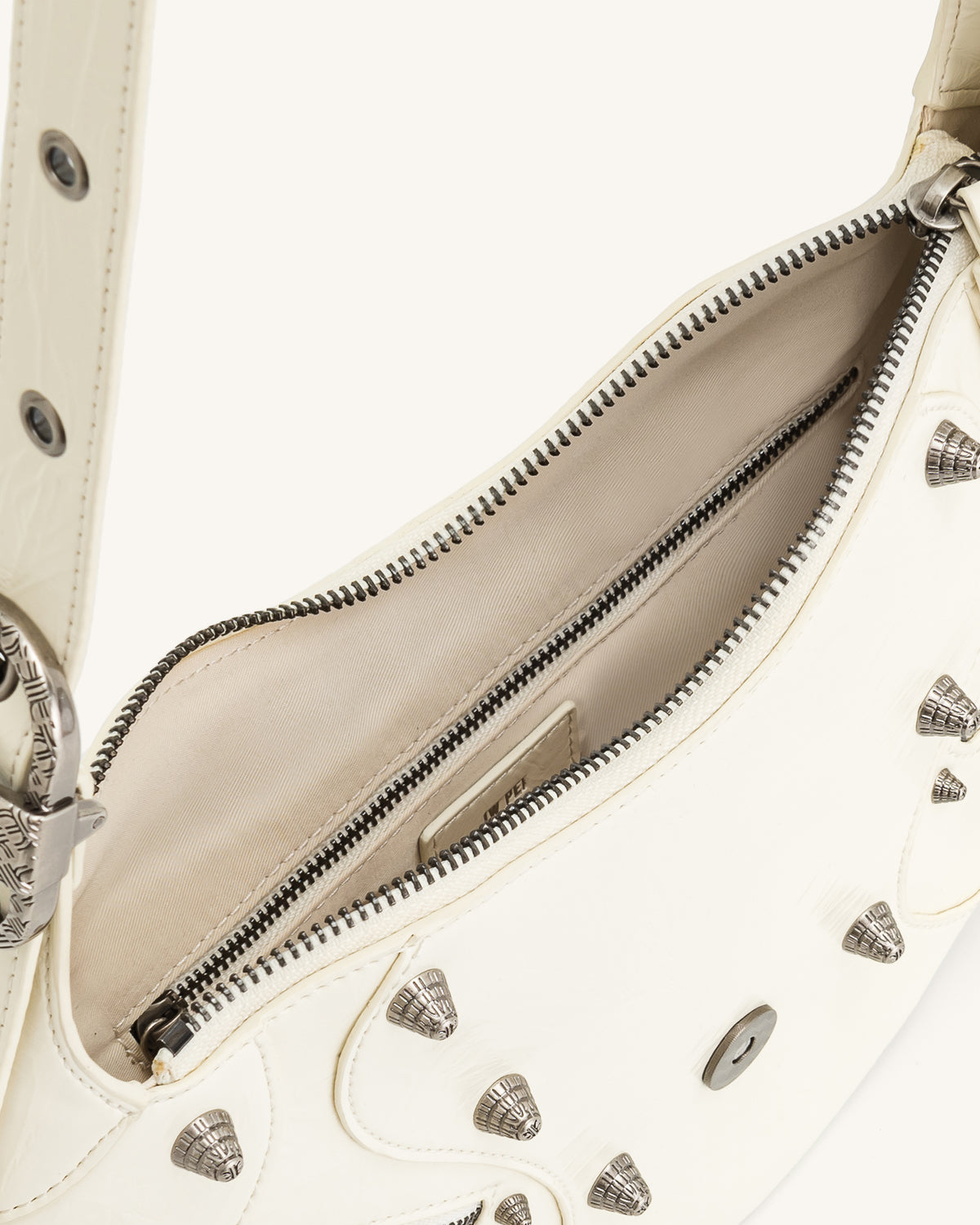 Tessa Crushed Shoulder Bag - White - view 5