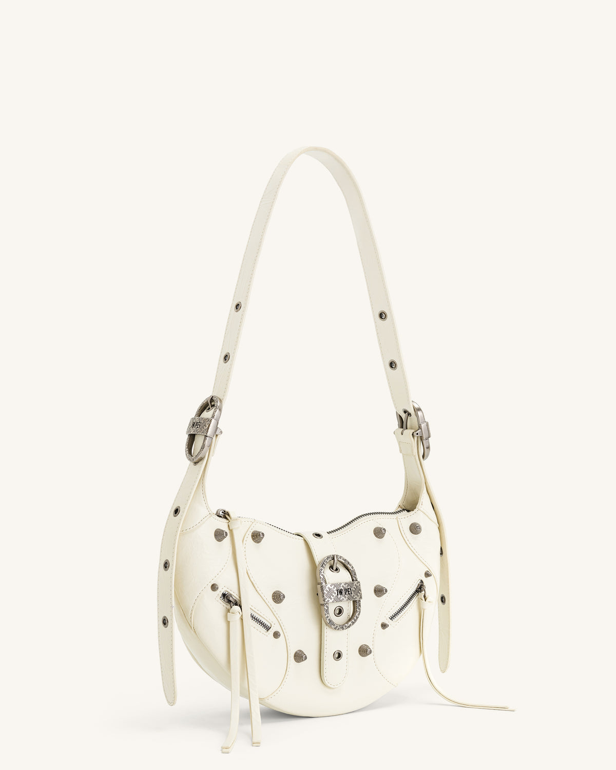 Tessa Crushed Shoulder Bag - White - view 3