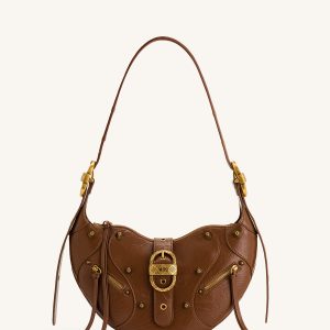 Tessa Crushed Shoulder Bag - Brown - view 1