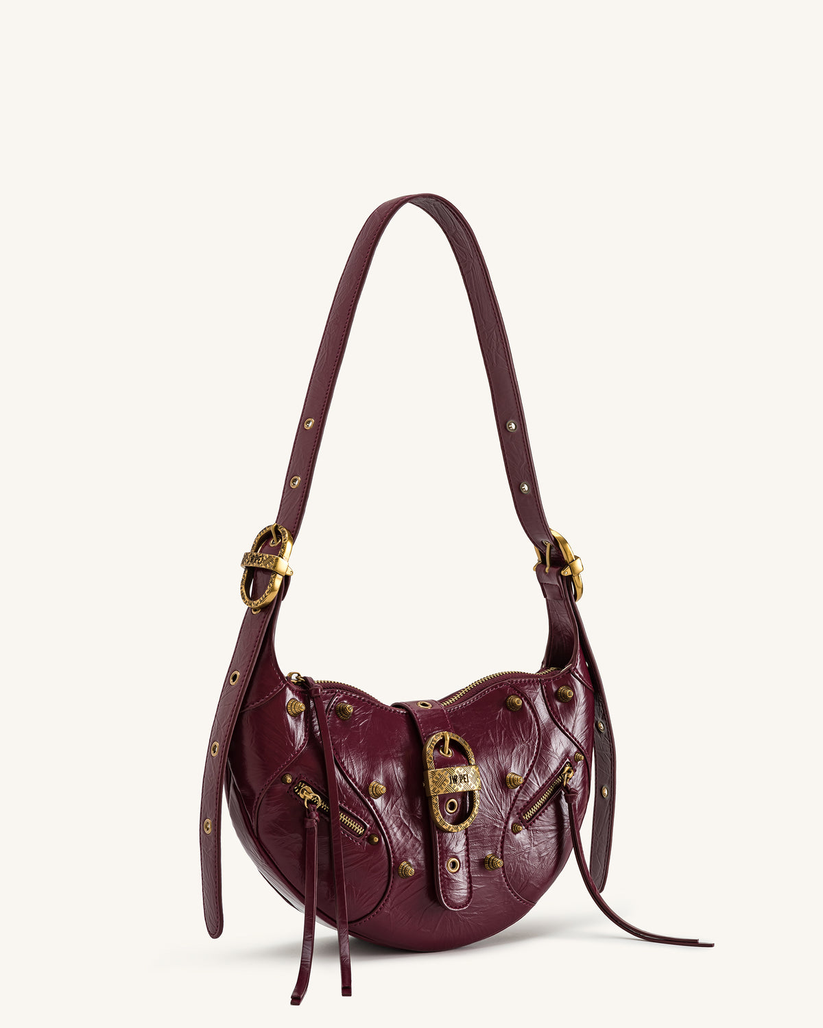 Tessa Studded Shoulder Bag - Burgundy - view 2