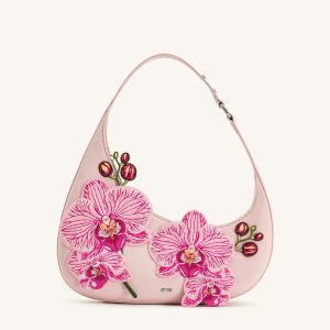 Harlee Orchid Embroidered Shoulder Bag - Pink - view 1