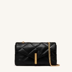 Valerie Puffy Bar-Lock Shoulder Bag - Black - view 1