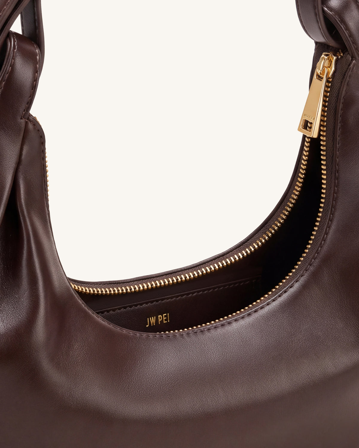 Sharon Crescent Crossbody Bag - Dark Brown - view 4