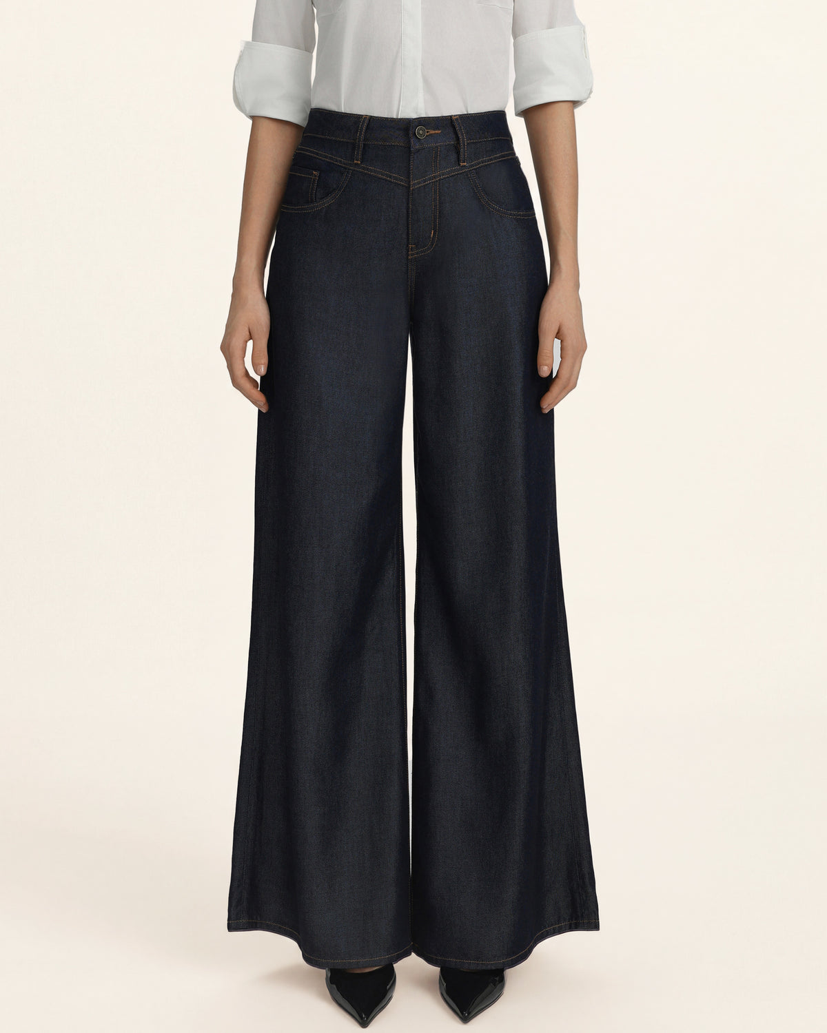 Seraphic Pink Crystal Back Wing Jeans - Deep Thoughts Only - view 2