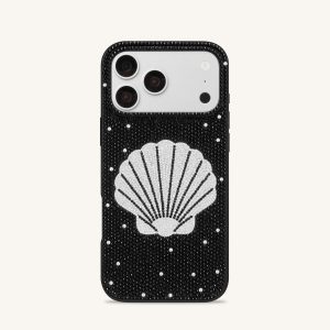 Seashell Artificial Crystal Phone Case - Black - view 1