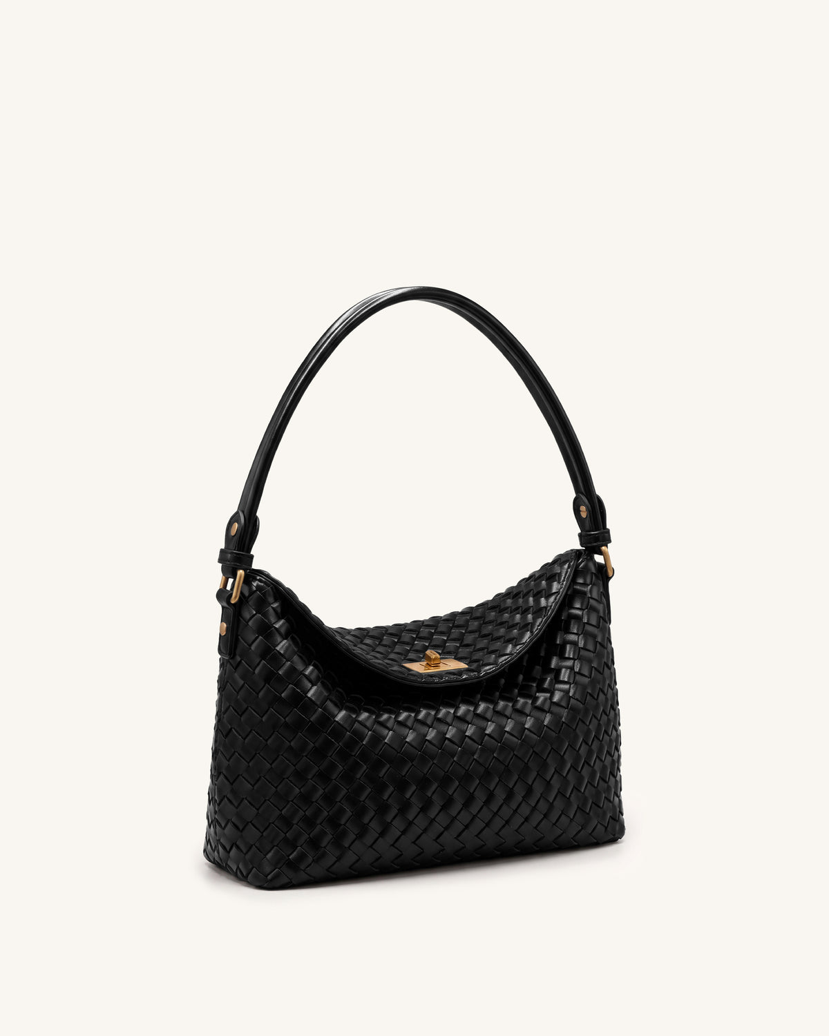 Lucia Woven Hobo Bag - Black - view 2