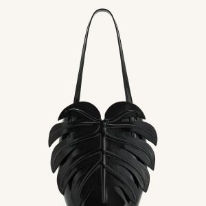 Cecelia Leaf Shape Shoulder Bag - Black - view 1