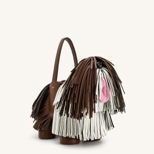 Nita Puppy Shape Handbag - Caramel Brown - view 1
