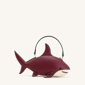 Nerys Shark Look Top Handle Bag - Burgundy - view 1
