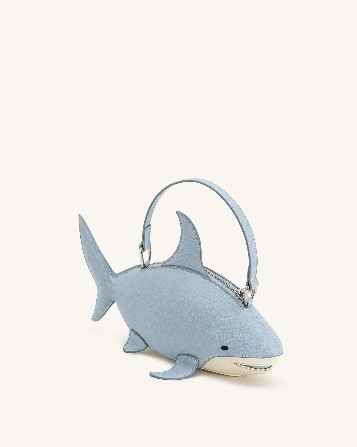 Nerys Shark Look Top Handle Bag - Light Blue - view 2