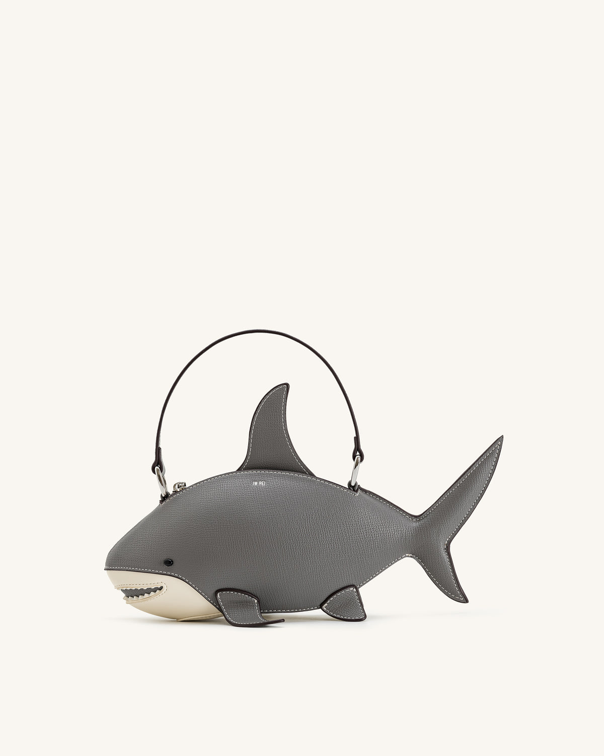 Nerys Shark Look Top Handle Bag - Grey - view 4