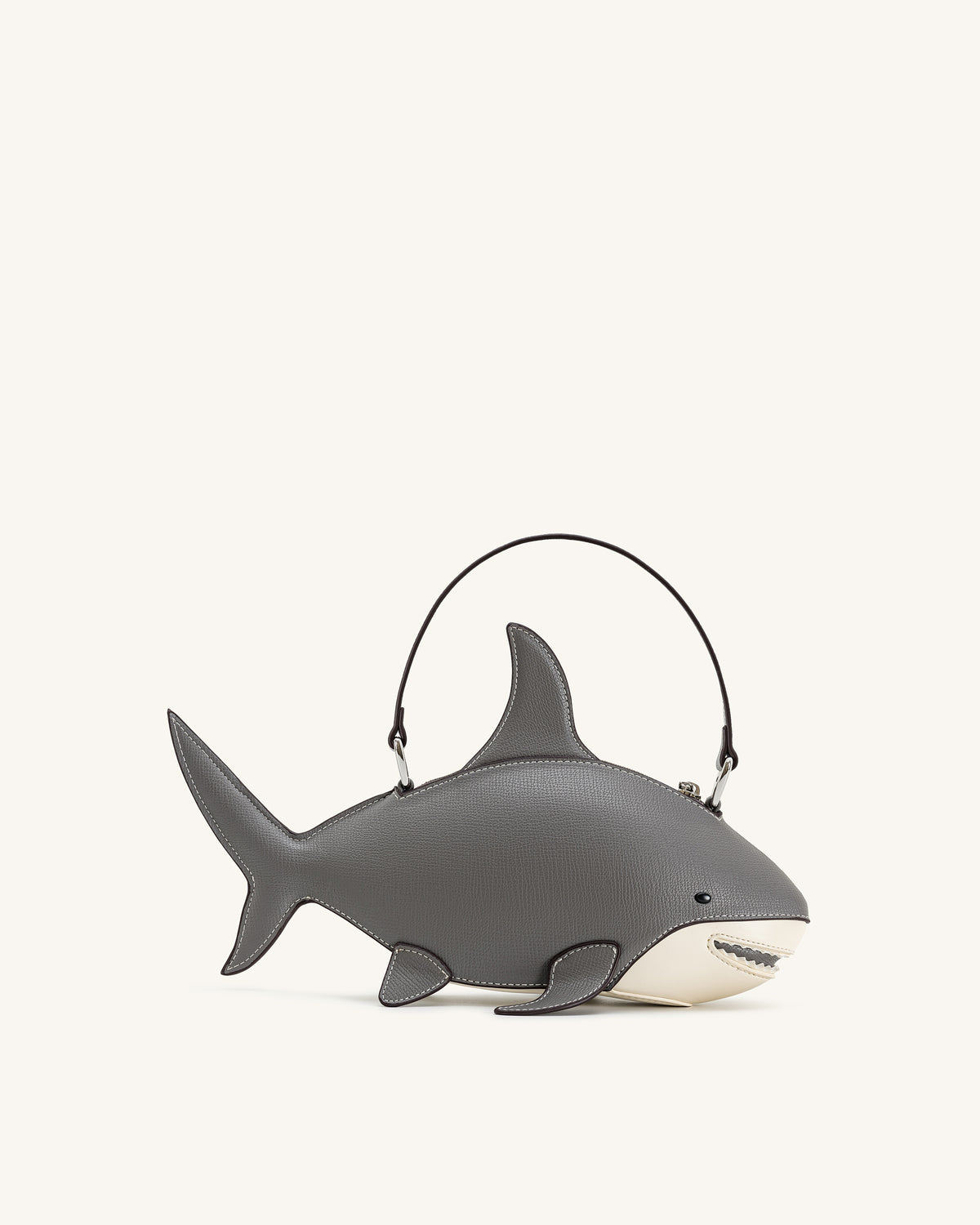 Nerys Shark Look Top Handle Bag - Grey - view 1