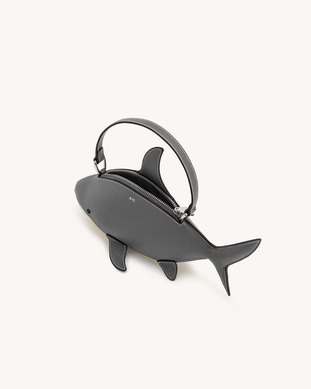 Nerys Shark Look Top Handle Bag - Grey - view 5