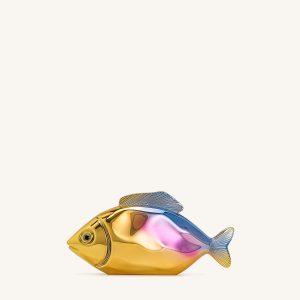 Fish Shaped Clutch - Gold/Blue - view 1