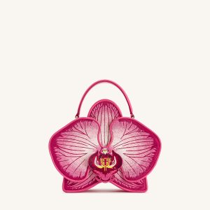 Flora Orchid Shaped Top Handle Bag - Pink - view 1