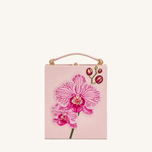 Taya Orchid Motif Book Shape Clutch Bag - Pink - view 1