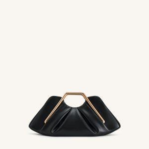 Lila Metal Frame Clutch - Black - view 1